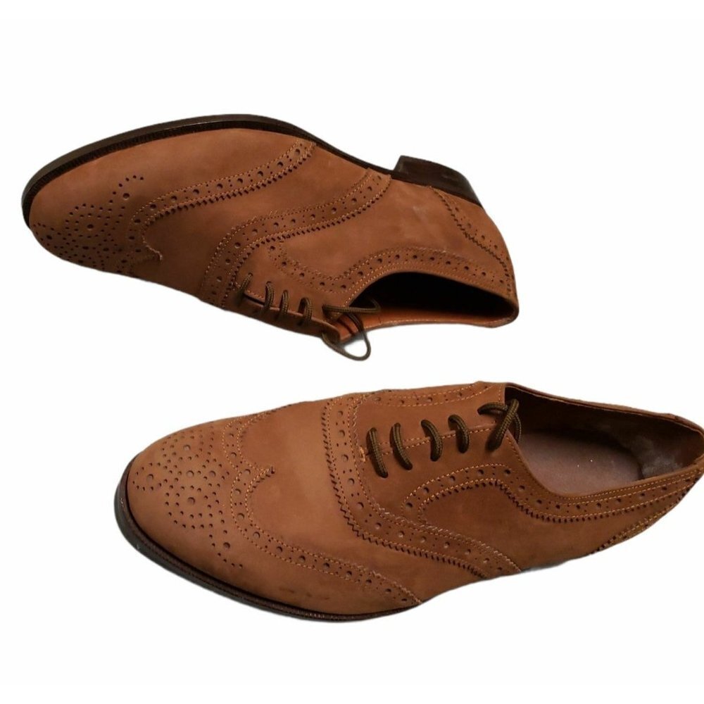 Handmade sz 8.5 mens shoes leather lace up